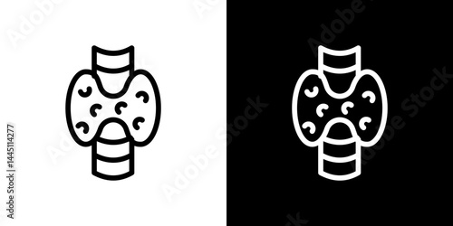 Thyroid icon vector, illustration logo template in trendy style