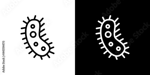 Bacteria icon vector, illustration logo template in trendy style