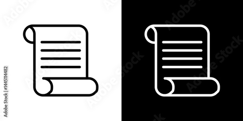 Paper Scroll icon vector, illustration logo template in trendy style