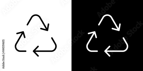 Recycle icon vector, illustration logo template in trendy style