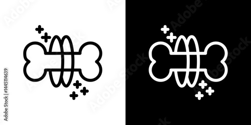 Strong healthy bones icon vector, illustration logo template in trendy style