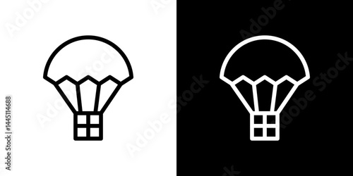 Parachute icon vector, illustration logo template in trendy style