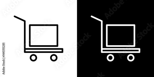 Dolly flatbed icon vector, illustration logo template in trendy style