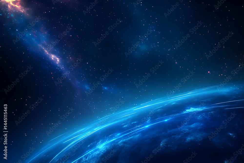 planet earth in space , binary code technology , glowing sphere on black background planet earth in space , binary code technology , glowing sphere on black background