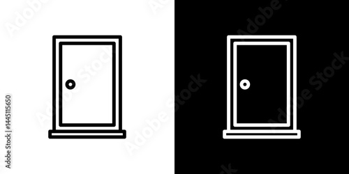 Door closed icon vector, illustration logo template in trendy style