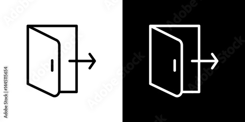 Logout icon vector, illustration logo template in trendy style