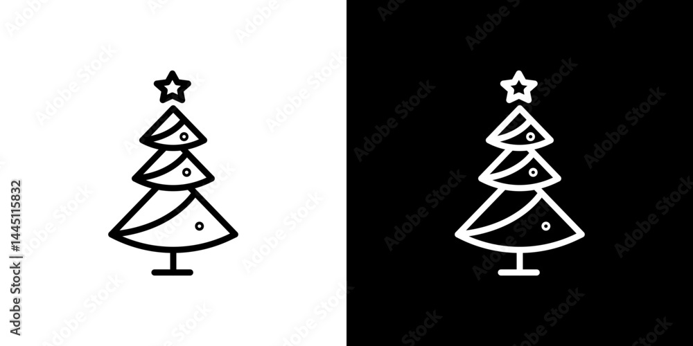 Christmas tree icon vector, illustration logo template in trendy style Christmas tree icon vector, illustration logo template in trendy style