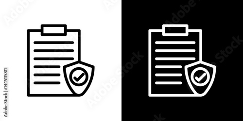 Contract coverage icon vector, illustration logo template in trendy style