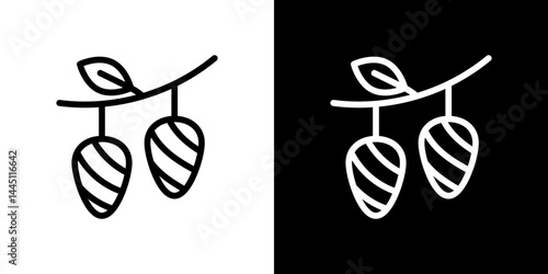 Cocoon icon vector, illustration logo template in trendy style
