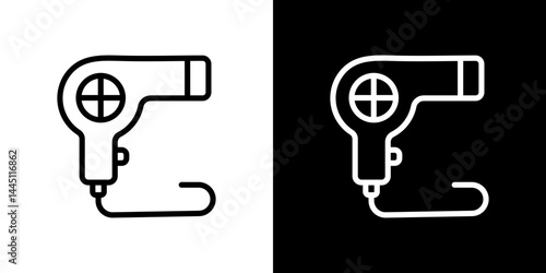Hair dryer icon vector, illustration logo template in trendy style
