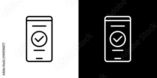 Reservation smartphone icon vector, illustration logo template in trendy style