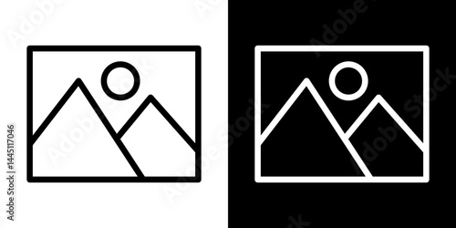 Picture icon vector, illustration logo template in trendy style