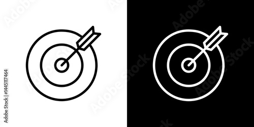 Aim icon vector, illustration logo template in trendy style