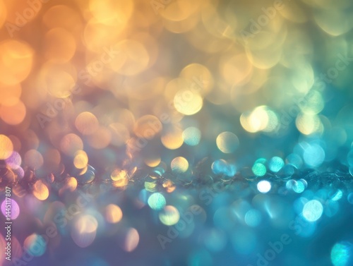Obraz na płótnie abstract digital background with glowing defocused holographic lights w salonie