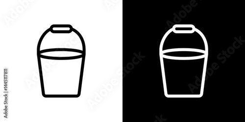 Bucket icon vector, illustration logo template in trendy style