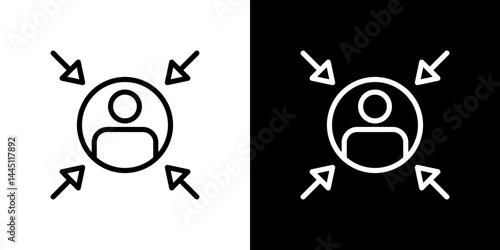 Customer centricity icon vector, illustration logo template in trendy style