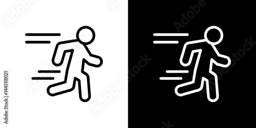 Running icon vector, illustration logo template in trendy style