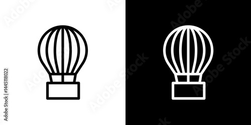 Hot air balloon icon vector, illustration logo template in trendy style