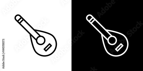 Mandolin icon vector, illustration logo template in trendy style