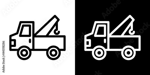 Tow truck icon vector, illustration logo template in trendy style