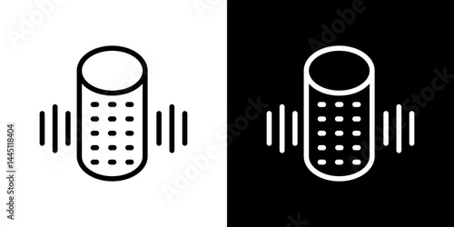 Smart speaker icon vector, illustration logo template in trendy style