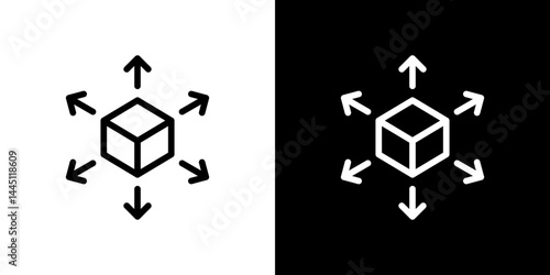 Distribution channel icon vector, illustration logo template in trendy style