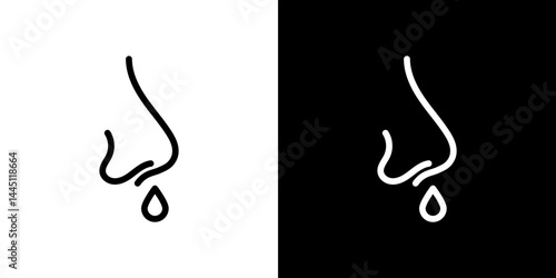 Runny nose icon vector, illustration logo template in trendy style