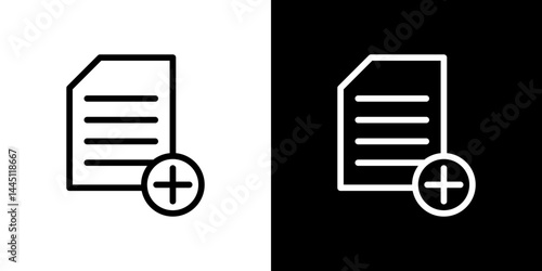 Add document icon vector, illustration logo template in trendy style