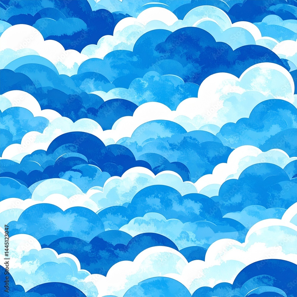 Blue Watercolor Cloud Layers Blue Watercolor Cloud Layers