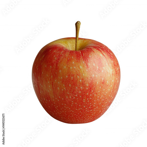 Stock photo of fresh red apple fruit isolated on black background closeup on transparent background