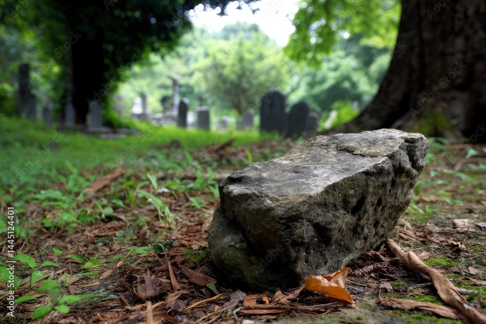 Obraz premium Stone in Cemetery