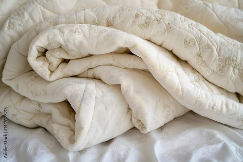 Wallpaper Mural "White Blankets Stack on Bed" Torontodigital.ca