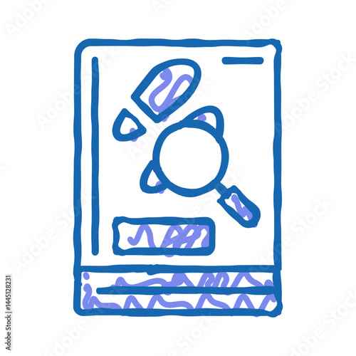 detective genre icon doodle illustration