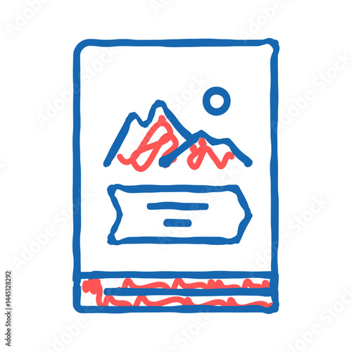 adventure genre icon doodle illustration