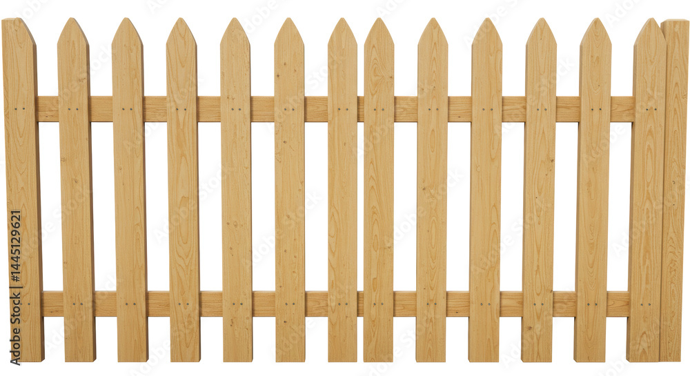 Fototapeta premium Isolated Wooden Fence