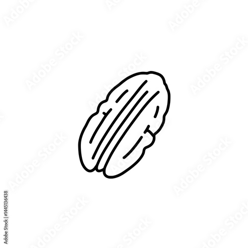 A pecan icon representing the concepts of healthy snacking and healthy eating