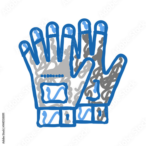 sport gloves icon doodle illustration