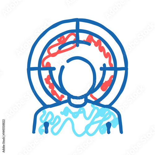 mania psychological problems icon doodle illustration