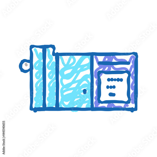 chocolate preparation icon doodle illustration