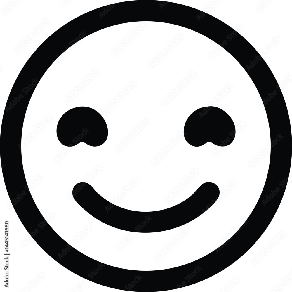 A simple, black and white smiley face icon featuring a round outline, two small curved eyes, and a wide, smiling mouth. The design is minimalistic and conveys a cheerful expression. A simple, black and white smiley face icon featuring a round outline, two small curved eyes, and a wide, smiling mouth. The design is minimalistic and conveys a cheerful expression.