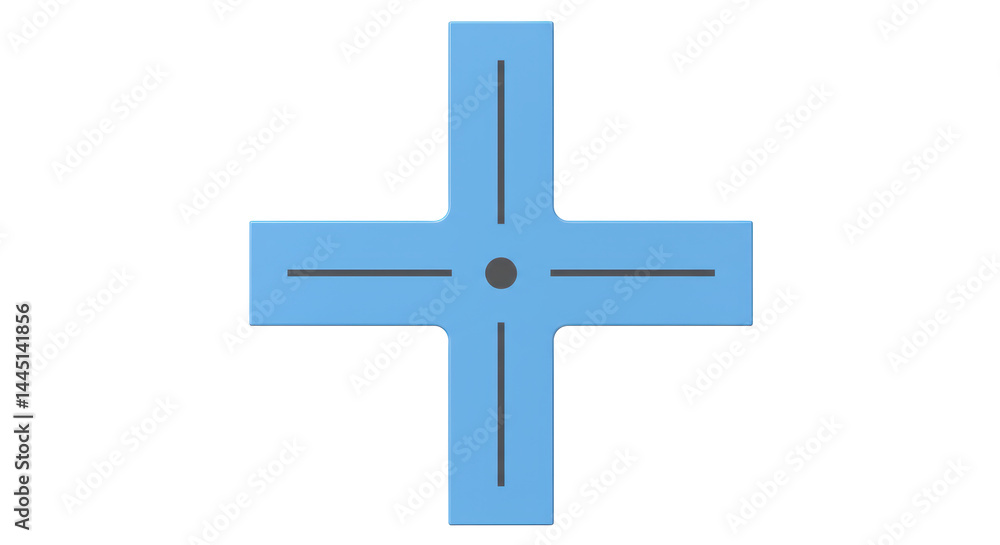 Obraz premium Isolated Blue Plus Sign Symbol