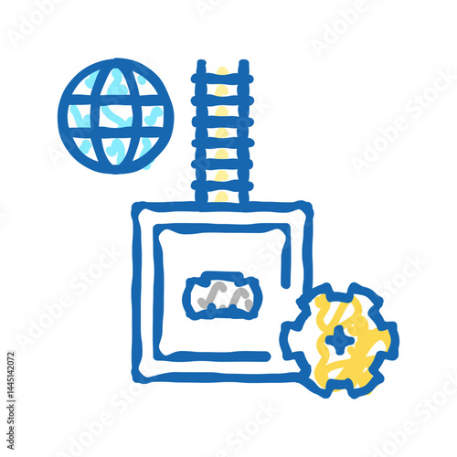electrical fuse icon doodle illustration