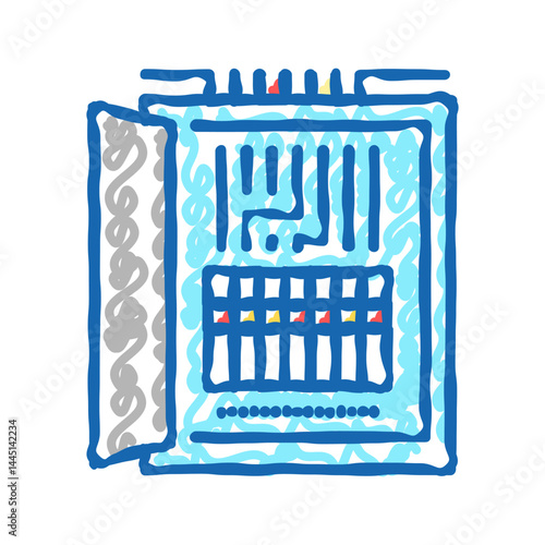electrical fuses box icon doodle illustration