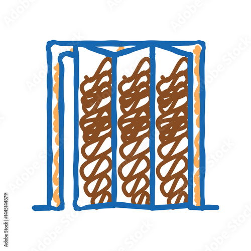 folding door icon doodle illustration