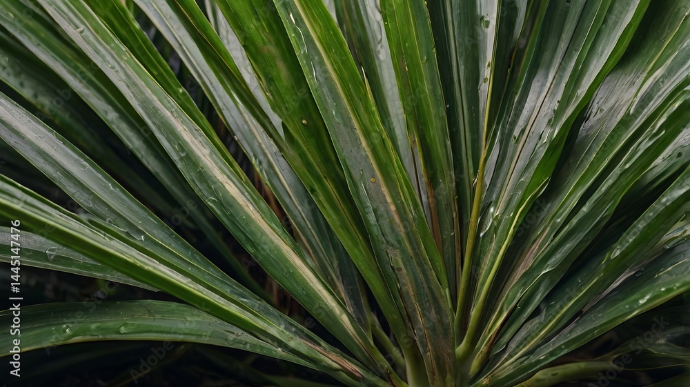 Close-up of Tropical Green Palm Leaf Texture with Detailed Veins 5 Close-up of Tropical Green Palm Leaf Texture with Detailed Veins 5