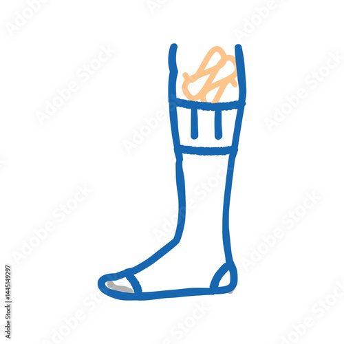 over calf sock color icon vector isolated illustration