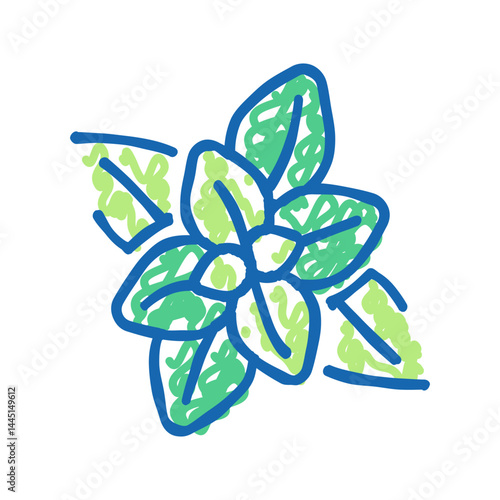 peppermint aromatherapy color icon vector isolated illustration