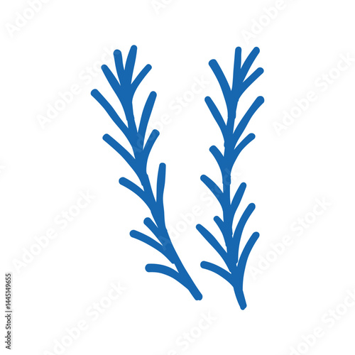 rosemary spice aromatherapy color icon vector isolated illustration
