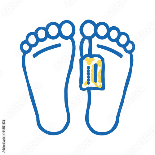 dead human in morgue color icon vector isolated illustration