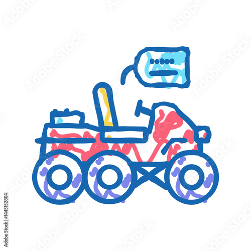 homemade vehicle color icon vector isolated illustration
